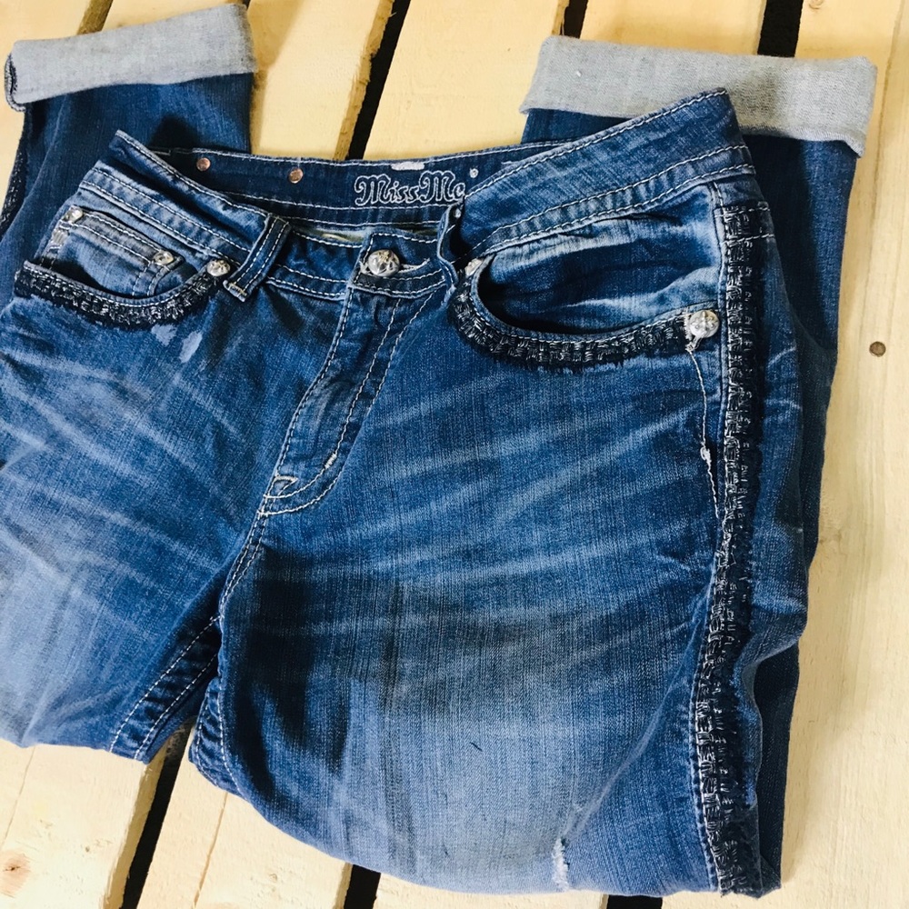 Miss Me women JB5660P3 Boyfriend Capri Jean Sz 28 - Picture 8 of 8